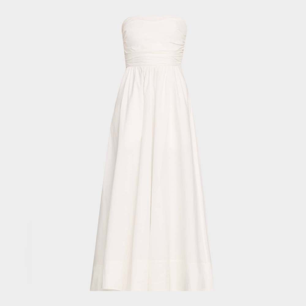 ALC Tate Strapless Midi Dress White Size 2 NWT | Bridal Shower Engagement